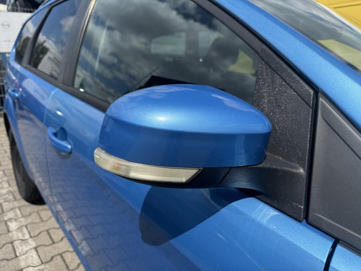 Ford Focus 2 DA3 original Au&szlig;enspiegel rechts elektrisch anklappbar Vision-Blau Bj.2008
